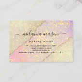 金ゴールドエレガントグリッターは極紫のピンクを作る 名刺 (裏面)