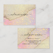 金ゴールドエレガントグリッターは極紫のピンクを作る 名刺 (正面/裏面)