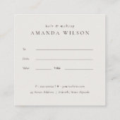 金ゴールドエレガントグリッターアゲート大理石ギフト証明書 スクエア名刺 (裏面)