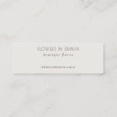 金ゴールドエレガントグリッターアゲート大理石テクスチャベージュ スキニー名刺 (裏面)