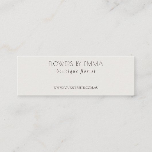 金ゴールドエレガントグリッターアゲート大理石テクスチャベージュ スキニー名刺 (裏面)