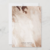 金ゴールドエレガントグリッターアゲート大理石テクスチャベージュ ノートカード (正面)