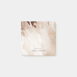 金ゴールドエレガントグリッターアゲート大理石テクスチャベージュ ポストイット