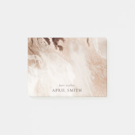 金ゴールドエレガントグリッターアゲート大理石テクスチャベージュ ポストイット