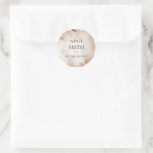 金ゴールドエレガントグリッターアゲート大理石テクスチャベージュ ラウンドシール (バッグ)