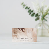 金ゴールドエレガントグリッターアゲート大理石テクスチャベージュ 名刺 (スタンド正面)