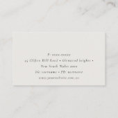 金ゴールドエレガントグリッターアゲート大理石テクスチャベージュ 名刺 (裏面)