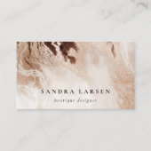 金ゴールドエレガントグリッターアゲート大理石テクスチャベージュ 名刺 (正面)