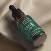 金ゴールドエレガントグリッターエメラルドグリーンコスメティックボトル ラベル