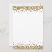 金ゴールドエレガントグリッターキンセアニラ15位パーティー 招待状 (裏面)