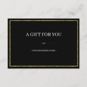 金ゴールドエレガントグリッターギフト券カード エンクロージャーカード (正面)