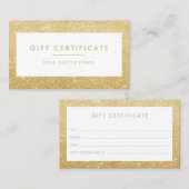 金ゴールドエレガントグリッターギフト券カード 紹介カード (正面/裏面)