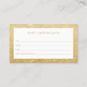 金ゴールドエレガントグリッターギフト券カード 紹介カード (裏面)