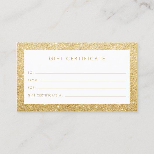 金ゴールドエレガントグリッターギフト券カード 紹介カード (裏面)