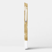 金ゴールドエレガントグリッタークリスマススノーフレークパターン Case-Mate iPhoneケース (裏面 / 左)