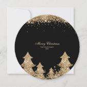 金ゴールドエレガントグリッタークリスマスツリーファミリーフォト (裏面)