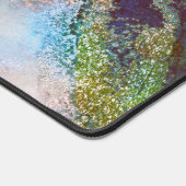 金ゴールドエレガントグリッタージェイドグリーンマーブルカスタマイズス デスクマット (コーナー)