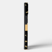 金ゴールドエレガントグリッタースパークルブラックパーソナライズ Case-Mate iPhoneケース (裏面 / 右)