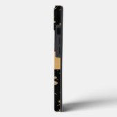 金ゴールドエレガントグリッタースパークルブラックパーソナライズ Case-Mate iPhoneケース (裏面 / 左)