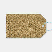 金ゴールドエレガントグリッタースパークル ギフトタグ (正面(横))