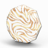 金ゴールドエレガントグリッターゼブラホワイトアニマルプリント フォトブロック (右)