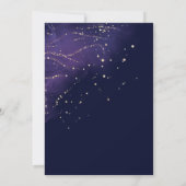 金ゴールドエレガントグリッターツリーブルークリスマスパーティー 招待状 (裏面)