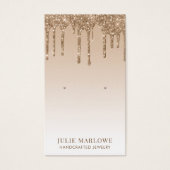 金ゴールドエレガントグリッタードリップスイヤーリングジュエリー (正面)