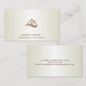 金ゴールドエレガントグリッターハウスロフブラシ 名刺 (正面/裏面)