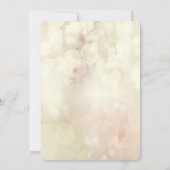 金ゴールドエレガントグリッターハート、ドレスブライダルシャワー 招待状 (裏面)