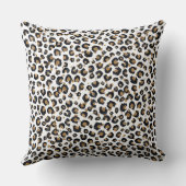 金ゴールドエレガントグリッターヒョウ柄 クッション (裏面)