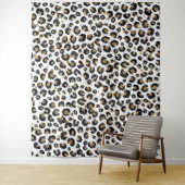 金ゴールドエレガントグリッターヒョウ柄 タペストリー (インサイチュ)