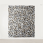 金ゴールドエレガントグリッターヒョウ柄 タペストリー (正面)