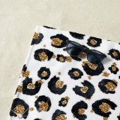 金ゴールドエレガントグリッターヒョウ柄 ビーチタオル (インサイチュ)