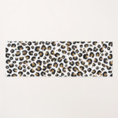 金ゴールドエレガントグリッターヒョウ柄 ヨガマット (正面(横))