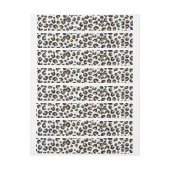 金ゴールドエレガントグリッターヒョウ柄 ラップアラウンドラベル (シート)