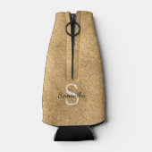 金ゴールドエレガントグリッターフォイル輝きモノグラム ボトルクーラー (裏面)