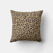 金ゴールドエレガントグリッターブラックレオパード印刷 クッション (裏面)
