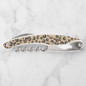 金ゴールドエレガントグリッターブラックレオパード印刷 ソムリエナイフ (裏面)