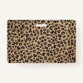 金ゴールドエレガントグリッターブラックレオパード印刷 バッジ (裏面)