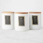 金ゴールドエレガントグリッターブラック製品ラベルLadybug フードラベル (ボトル)