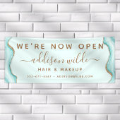 金ゴールドエレガントグリッターブルーマーブルアガテモダンシック 横断幕