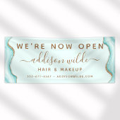 金ゴールドエレガントグリッターブルーマーブルアガテモダンシック 横断幕