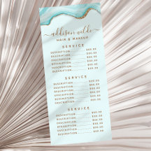 金ゴールドエレガントグリッターブルー大理石瑪瑙ラックカード