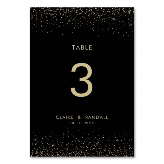 金ゴールドエレガントグリッターブ結婚ラックのテーブル番号 テーブルナンバー (裏面)
