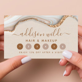 金ゴールドエレガントグリッターマーブルアゲテモダンシック ロイヤリティカード