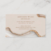 金ゴールドエレガントグリッターマーブルアゲテモダンシック 予約カード (裏面)