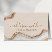 金ゴールドエレガントグリッターマーブルアゲテモダンシック 名刺