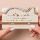 金ゴールドエレガントグリッターマーブルゲートアポイントメントカード 予約カード