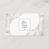 金ゴールドエレガントグリッターマーブルゲートカスタムロゴ 名刺 (正面)