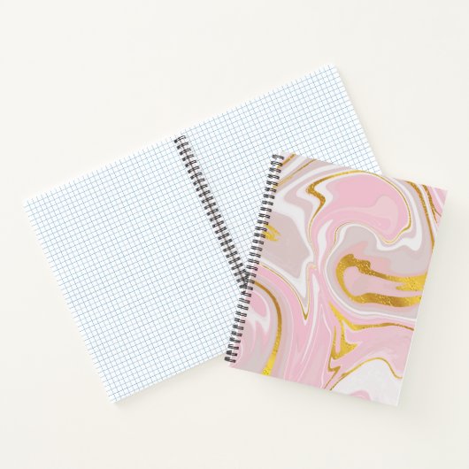 金ゴールドエレガントグリッターマーブルシモダンックノートボ ノートブック (内部)